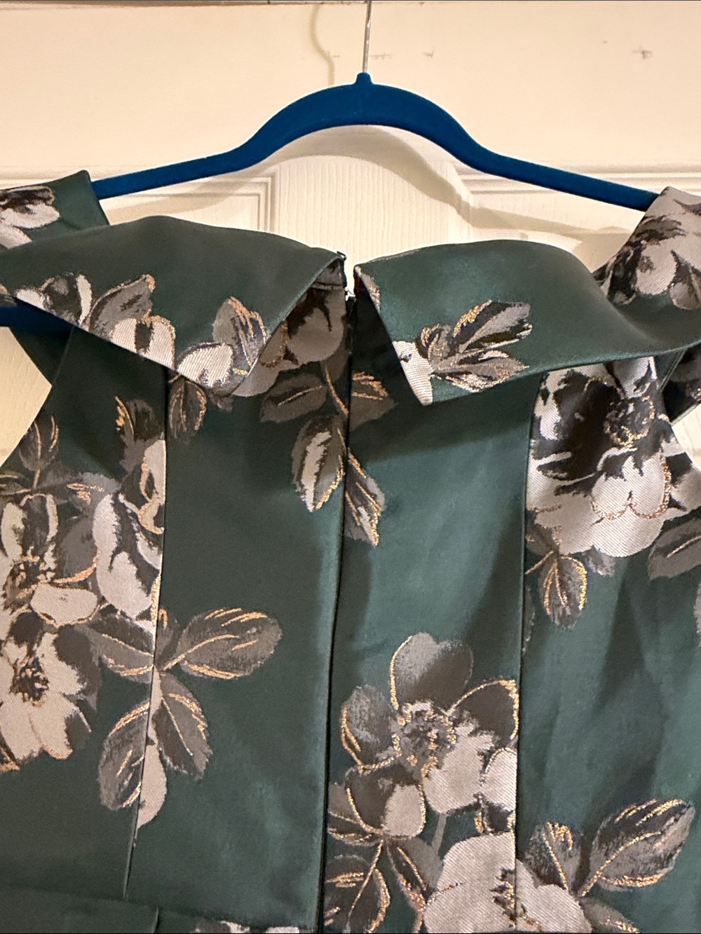 Eliza J Emerald Green One-Shoulder Floral Cocktail Dress size 2 - Picture 6 of 9